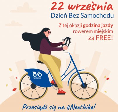 <strong>Dziś, 22 września obchodzimy Dzień Bez Samochodu. Użytkownicy większości systemów rowerowych, których operatorem jest Nextbike Polska, będą mogli przez godzinę jeździć za darmo.</strong>